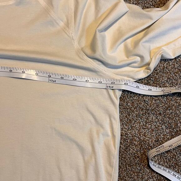 Logo Principles "The Tee".  Off White, Long Sleeve, Crew Neck. Cotton/Modal XL - Picture 5 of 6